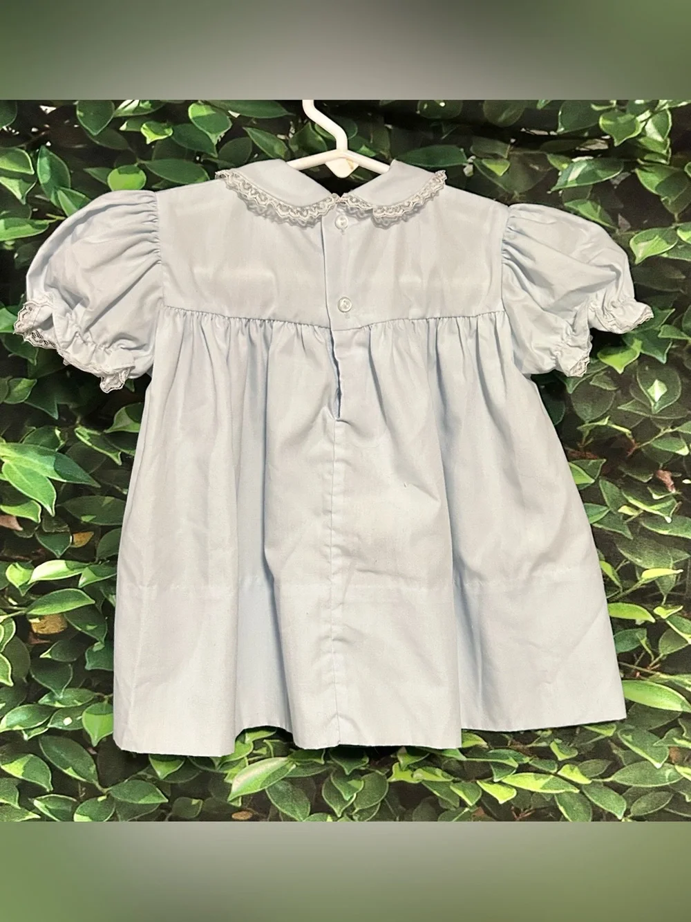 Vintage Petit Ami Infant Smocked Dress Blue Size 24M No Bloomers